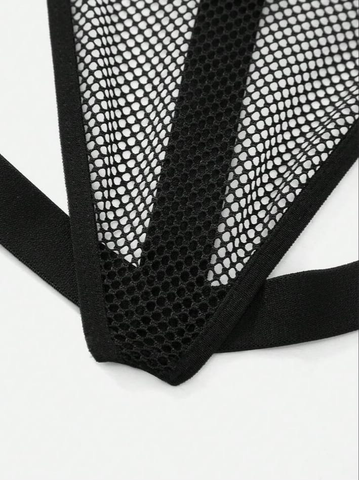 FANDY Men's Solid Color Hollow Out Design Elastic waist Briefs Underwear